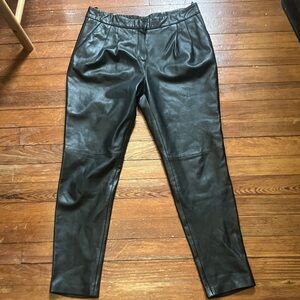 Massimo Dutti Lambskin Leather Pants